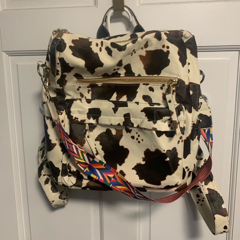 Cow Print Backpack